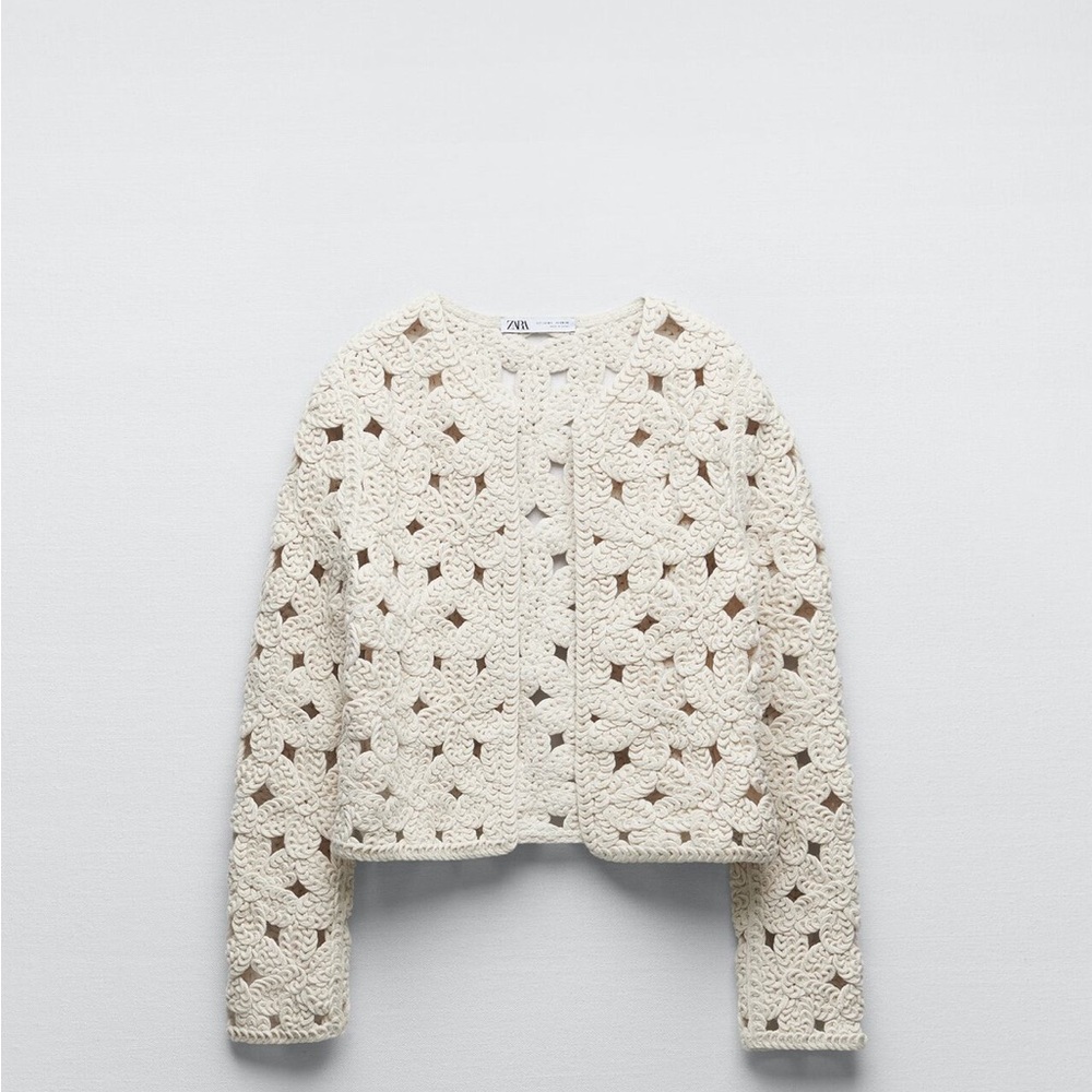 Zara Crochet Knit Cardigan Limited Edition